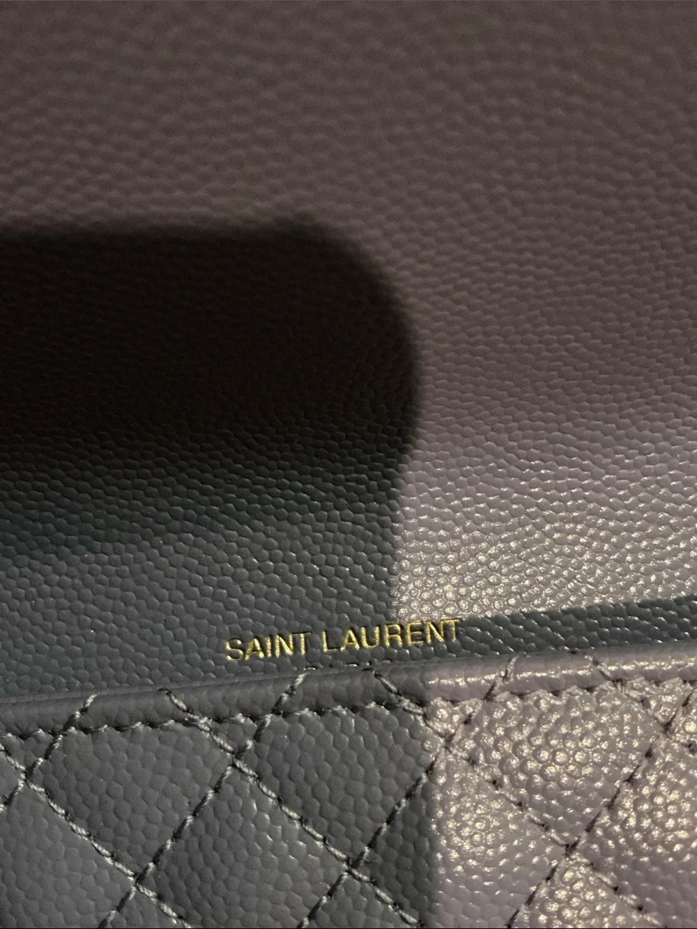 Authentic YSL purple wallet with gold colored hardware. - Picture 2 of 8